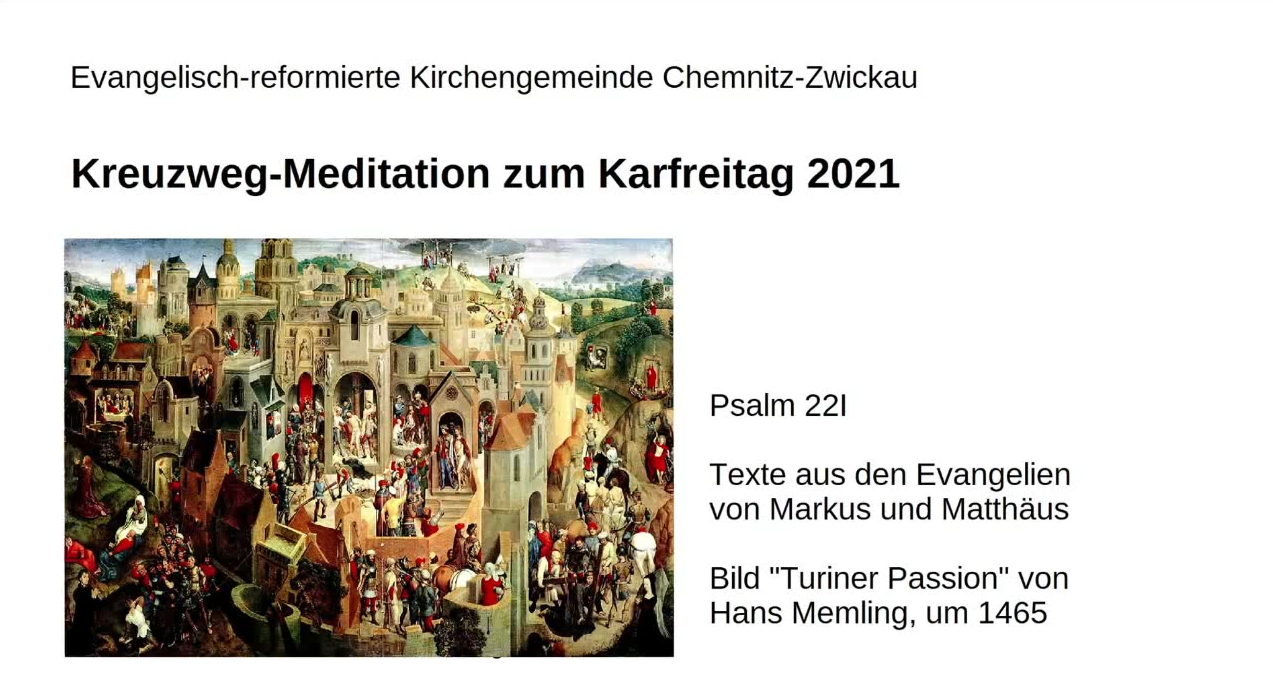 Kreuzweg-Meditation zum Karfreitag 2021